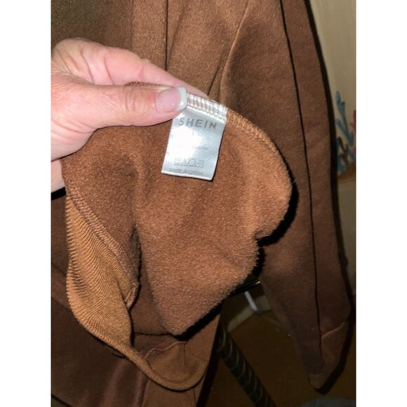 Vintage-Style Shein Brown "Ocean Beach" Sweatshirt Surf Sunsets Memories Catch W - Picture 3 of 4